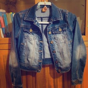 Crop jean jacket